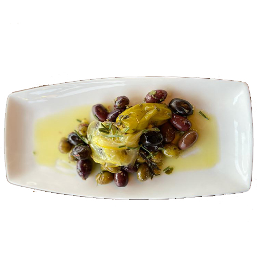 Warm Marinated Olives (V)